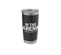 Theodore Roosevelt Cita Historia Liderazgo Motivacional Vaso térmico de acero inoxidable de doble pared