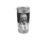Theodore Roosevelt Presidente Sonriente Teddy Vintage USA Retro Vaso térmico de acero inoxidable de doble pared