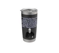 Theodore Roosevelt sobre la crítica presidencial Vaso térmico de acero inoxidable de doble pared