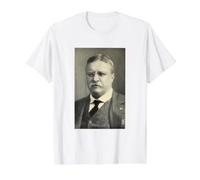 Theodore Roosevelt US 26th Presidente Teddy Patriotic Vintage Camiseta gráfica económica, Hombre, Blanco, S