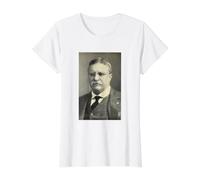 Theodore Roosevelt US 26th Presidente Teddy Patriotic Vintage Camiseta gráfica económica, Mujer, Blanco, XS