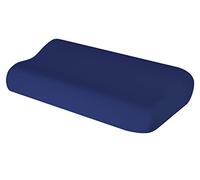 Theonoi Funda de almohada cervical, almohada cervical, almohada sanitaria, de algodón, para tamaños de 35 x 60 a 45 x 75 cm (Marine 100)