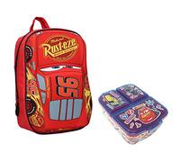 Theonoi Set Cars Lightning McQueen - Mochila escolar con efecto 3D, mochila escolar, bolsa escolar, mochila deportiva, guardería, mochila ligera para niños pequeños, Kindergarten