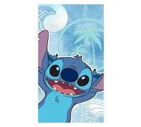 Theonoi Toalla de baño infantil, toalla de playa, toalla de ducha para niñas y niños, 100% algodón, 70 x 140 cm (Stitch Wave)