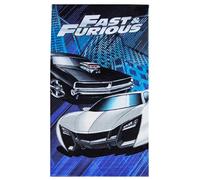 Theonoi Toalla de playa para niños, toalla de playa, toalla de ducha con coche, coche de carreras, diseño de coche deportivo, 100% algodón, 70 x 140 cm (Fast and Furious)