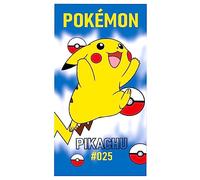 Theonoi Toalla infantil para sauna, toalla de playa, toalla de ducha, toalla de baño, 70 x 140 cm, regalo para niños, microfibra (Pokemon)