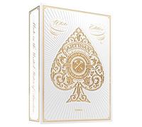 Theory- Artisan White Baraja de Cartas Premium para coleccionistas, Color Blanco y Dorado, Poker (US Playing Card