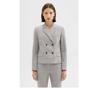 Theory Double-breasted Blazer In Good Wool Light Grey Melange Talla: 38 | Blazers Outlet | Mujer | Gris