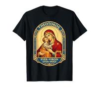 Theotokos Ever-Virgin Ever-Santo Cristiano Ortodoxo María Dios Camiseta