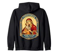 Theotokos Ever-Virgin Ever-Santo Cristiano Ortodoxo María Dios Sudadera con Capucha