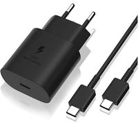 Theoutlettablet® Cargador de Pared con conexión Type-C - Charger Compatible con ZTE Blade A72s (Negro) 25W