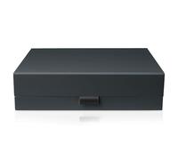 Thepaperbagstore 1 caja regalo magnética - Negro - 42x32x12 cm | Cartón grueso con cierre magnético y montaje plegable para regalos, bodas, propuestas, eventos y presentación comercial