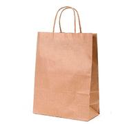 Thepaperbagstore Bolsas De Papel Marrones, Reciclables Y Reutilizables, Con Asas Retorcidas - Elija Tamaño Y Cantidad (30, 180x220x80mm)