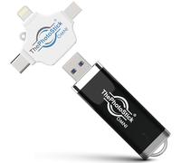 ThePhotoStick® Omni 128GB - Copia de seguridad y transferencia segura de fotos y videos | Organización de archivos digitales | Conexión USB y multipuerto para teléfonos, tabletas y computadoras |
