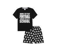 ThePyjamaFactory Chicos Born To Play Football Forced To Go To School Corto Niño Pijamas (8-9 Años)