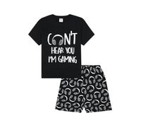 ThePyjamaFactory Chicos Can't Hear You I'm Gaming algodón Corto Pijamas