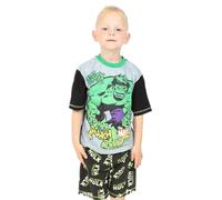 ThePyjamaFactory Pijama corto The Incredible Hulk Crash Krunch para niños, verde, 4-5 años