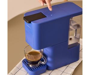 THERA STUDIO - Cafetera Multicápsula Express Y Café Molido Azul Cobalto