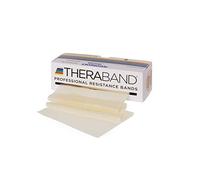 THERABAND Banda de Fitness Original | Banda de Resistencia para Entrenamiento de Fuerza y pérdida de Peso en casa o Gimnasio | Rollo de 5,5 m Beige | Extrafina