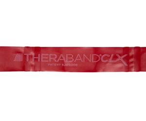 THERABAND CLX Banda de Resistencia sin látex, Pilates, Gimnasio en casa, HIIT, Terapia física, rehabilitación y Equipo de Fitness, 2,5 Metros, Rojo, Mediano