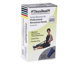 THERABAND Juego de Bandas de Resistencia, Banda elástica Profesional sin látex para Ejercicio de Parte Superior e Inferior del Cuerpo, Entrenamiento de Fuerza, Terapia, Pilates, rehabilitación,