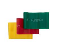 TheraBand Juego de Bandas elásticas de Resistencia sin látex, para Terapia física, Amarillo, Rojo, Verde, Principiante