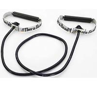 TheraBand Professional Latex Resistance Tubing with Handles For Upper-Body Exercise, Rehab and Conditioning, Hard Handles, 48 Inch, Blue, Extra Heavy, Intermediate Level 2