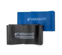 TheraBand Professional Latex Resistance Bands For Upper Body, Lower Body, and Core Exercise, Physical Therapy, Lower Pilates, At-Home Workouts, and Rehab, Assorted Resistances - 20413, Blue/Black - Advanced Set
