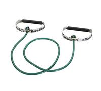 TheraBand Professional Latex Resistance Tubing with Handles For Upper-Body Ejercise, Rehab and Conditioning, Hard Handles, 48 Inch, Green, Heavy, Intermediate Level 1