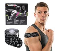 Theraband Theraband rollo de cinta kinesiológica precortadas, fácil aplicación con xactstretch tecnología, troquelada permite para menos molestias de aplicación, con ayuda alivio del dolor muscular, apoyo y recuperación de lesiones