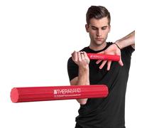 TheraBand Tubo de resistencia de látex profesional con asas para ejercicios de cuerpo superior, rehabilitación y acondicionamiento, asas suaves y anclaje de puerta, 122 cm, plateado, superpesado, nivel avanzado 2, 26100, Rojo - Luz, 30,48 cm (12 pulgadas)