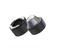 TheraFace PRO | Dispositivo 6 en 1 para el cuidado facial - Masaje con terapia percusiva - Microcorrientes - Luz LED roja y azul - De Therabody (Negro - Anillos Frios y Calientes)