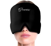 TheraICE - Gorro de alivio de migraña, máscara calmante para el dolor de cabeza, máscara de compresa fría para la cara, productos de gel refrescante para la tensión, el estrés y la resaca