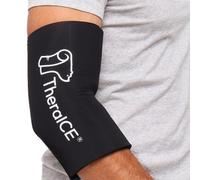 TheraICE Rx Bolsa de hielo de codo y rodilla para lesiones, manga de compresión, paquete frío de gel reutilizable para rodilla, codo, tobillo, pantorrilla, recuperación flexible para meniscos, ACL,