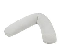 Theraline Almohada Embarazada XXL Dodo Pillow by Cojin Lactancia Bebé con Funda de Muselina de Algodón 180 cm - Relleno de Perlas EPS - Sin Sustancias Nocivas - Lavable a Máquina - Gris
