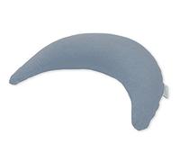Theraline Luna de bambú con funda de viscosa de bambú y algodón orgánico, cojín de lactancia, cojín de apoyo abdominal, cojín de viaje, color azul y gris