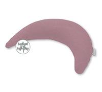 Theraline Luna de bambú con funda de viscosa de bambú y algodón orgánico, cojín de lactancia, cojín de apoyo abdominal, cojín de viaje, cojín de viaje (melange palo de rosa)