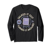 Therapy Afirmation Self Love Mindful Calm Empowerment Tee Manga Larga