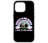Therapy Not Enough Need To Bite People Funny Design Carcasa para iPhone 16 Pro