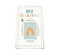 Therapy Office Mindfulness Poster, Box Breathing Technique Art for Calm and Focus(Framed,12x18inch(30x45cm))