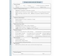 Therapy Session Notes for Therapist Notebook: Professional Clinical Documentation for Mental Health Therapists