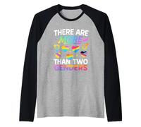 There Are More Than Two Genders Camiseta Pride Camiseta Manga Raglan