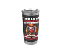 There Are No Ex- Firefighters Fireman Firefighter Vaso térmico de acero inoxidable de doble pared