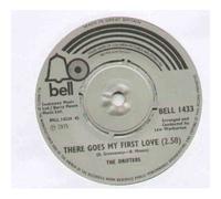 THERE GOES MY FIRST LOVE/DON'T CRY ON THE WEEKEND VINYL 7" 1975 THE DRIFTERS