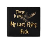 There Goes My Last Flying Fuck - Carteras plegables divertidas para bolsillo frontal, clip para dinero con ranuras para tarjetas de crédito de identificación para hombres y mujeres, 4.5 x 4 pulgadas