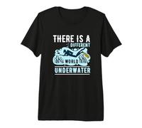 There Is A Different World Underwater Scuba Diver Diving Camiseta Premium