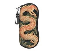 There Is A Flower Dragon In The Middle - Funda de neopreno suave para gafas de sol con cremallera, duradera, portátil, para hombres y mujeres