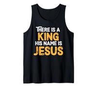 There Is A King His Name Is Jesus Royal Christian Men Women Camiseta sin Mangas