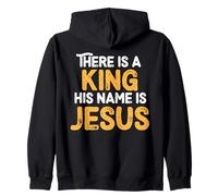 There Is A King His Name Is Jesus Royal Christian Men Women Sudadera con Capucha