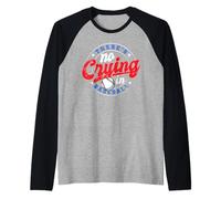 There Is No Crying In Baseball Funny Game Baseball Dad Camiseta Manga Raglan